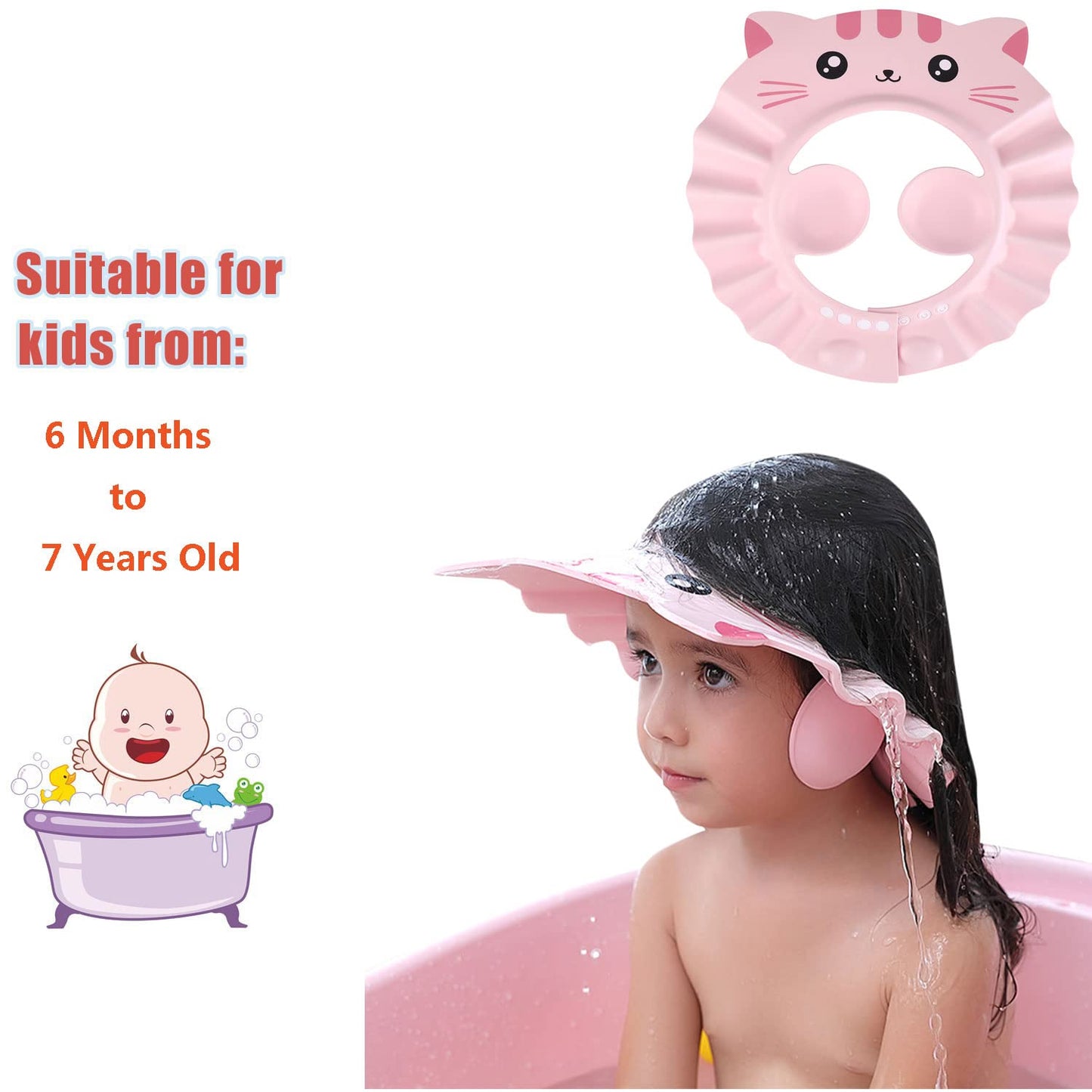 Adjustable Baby Shower Cap β Waterproof